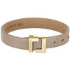 Lacoste Elegantiška smėlio spalvos odinė apyrankė Lura 2040216