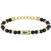 Lacoste Gold-plated beaded bracelet with onyx Matchpoint 2040593