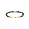 Lacoste Gold-plated beaded bracelet with onyx Matchpoint 2040593