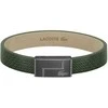 Lacoste Žalia odinė apyrankė Monogram Leather 2040186