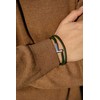 Lacoste Žalia odinė apyrankė Swarm 2040151