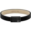 Lacoste Traveler juoda odinė apyrankė 2040073