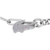 Lacoste Women´s steel bracelet with violetinė crystals Crocodile 2040554