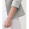 Lacoste Women´s steel bracelet with violetinė crystals Crocodile 2040554