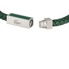 Lacoste Žalia odinė vyriška apyrankė Rockel 2040449