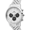 Daniel Wellington „Iconic 42 Chronograph Arch 5-Link“ balkšvos spalvos pandos sidabro spalvos DW00100872 laikrodis