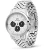 Daniel Wellington „Iconic 42 Chronograph Arch 5-Link“ balkšvos spalvos pandos sidabro spalvos DW00100872 laikrodis