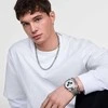 Daniel Wellington „Iconic 42 Chronograph Arch 5-Link“ balkšvos spalvos pandos sidabro spalvos DW00100872 laikrodis