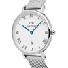 Laikrodis Daniel Wellington Petite 28 Roman Numerals Date Sterling Baltas Sidabrinis DW00100858