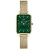 Moteriškas laikrodis DANIEL WELLINGTON Quadro Pressed Evergold Emerald 20mm DW00100561+ BOX (zw505m)