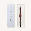 Laikrodis Rosefield „Boxy XS Burgundy Sunray“ tamsiai ruda oda rožinis auksinis QBBLR-Q56