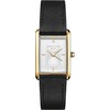 Laikrodis Rosefield Heirloom Modern Baltas Dial Auksinis juodas Odinis HWBLG-H06