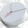 Lampglas Soft Rožinė Nude Necklace with Sterling Sidabrinis NNM5/AG/RHO