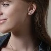 Lampglas Earrings Soft Rožinė Nude with sterling sidabrinis ENM5/AG/RHO-PU