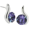 Levien Elegant Chaton Wave Tanzanite Earrings