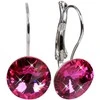 Levien Elegant Rivoli Fuchsia earrings