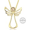 Levien Gold plated pakabukas with Guardian Angel crystal