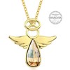 Levien Gold-plated pakabukas with shimmering crystal Angel Rafael