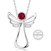 Levien Raudona Crystal Guardian Angel Necklace