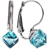 Levien Stilingi auskarai Cube Aquamarine