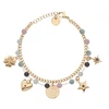 Liu Jo Double auksinis-plated bracelet with pendants Icones LJ3182
