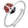 Luca Barra Adjustable steel ring for girls Ladybug JA101