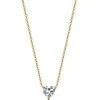 Luca Barra Charming auksinis-plated pakabukas with a clear heart CK2095