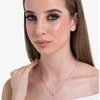 Luca Barra Charming auksinis-plated pakabukas with a clear heart CK2095