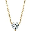 Luca Barra Charming auksinis-plated pakabukas with a clear heart CK2095