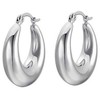Luca Barra Elegant hoop earrings made of steel OK1393