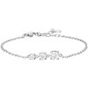Luca Barra Elegant steel bracelet with clear zircons BK2815