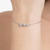 Luca Barra Elegant steel bracelet with clear zircons BK2815