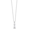 Luca Barra Elegant steel pakabukas with clear zircons CK2161