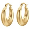 Luca Barra Gold-plated hoop earrings made of steel OK1394