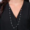 Luca Barra Long steel pakabukas with synthetic pearls CK2032