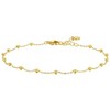 Luca Barra Minimalist auksinis-plated anklet with balls CV165