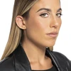 Luca Barra Single auksinis-plated labret with clear zircons PR114