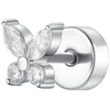 Luca Barra Single steel labret Butterfly with zircons PR136