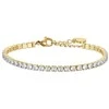 Luca Barra Tennis auksinis-plated bracelet with clear crystals BK2362