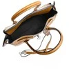 Luisa Vannini Women's leather handbag LV 479 Cognac