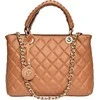 Luisa Vannini Women's leather handbag LV WH 2209T Cognac