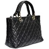 Luisa Vannini Women's leather handbag LV WH 2209T Nero