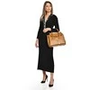 Luisa Vannini Women's leather handbag LV 479 Cognac