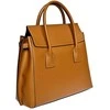 Luisa Vannini Women's leather handbag LV 479 Cognac