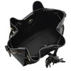 Luisa Vannini Women's leather handbag LV 8192T Nero