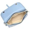 Luisa Vannini Women's leather crossbody handbag LV 1938 Celeste Scuro
