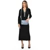 Luisa Vannini Women's leather crossbody handbag LV 1938 Celeste Scuro