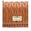 Luisa Vannini Women's leather crossbody handbag LV 2214 Cognac