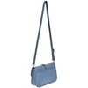 Luisa Vannini Women's leather crossbody handbag LV 1938 Celeste Scuro