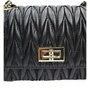 Luisa Vannini Women's leather crossbody handbag LV 2214 Nero